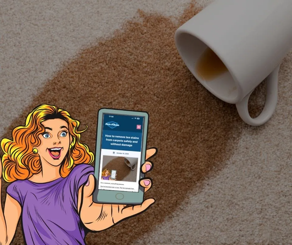 How to remove tea stains from carpets safely and without damage