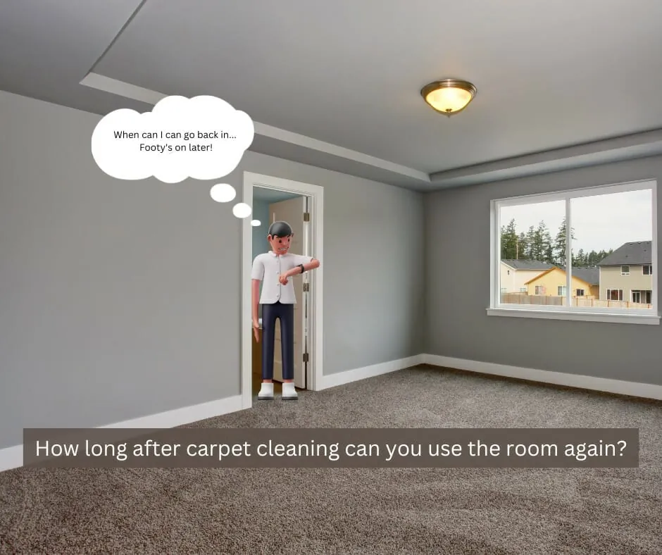 How long after carpet cleaning can you use the room again?
