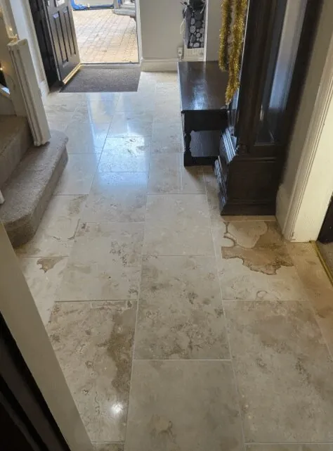 How is the shine restored in my stone floor?