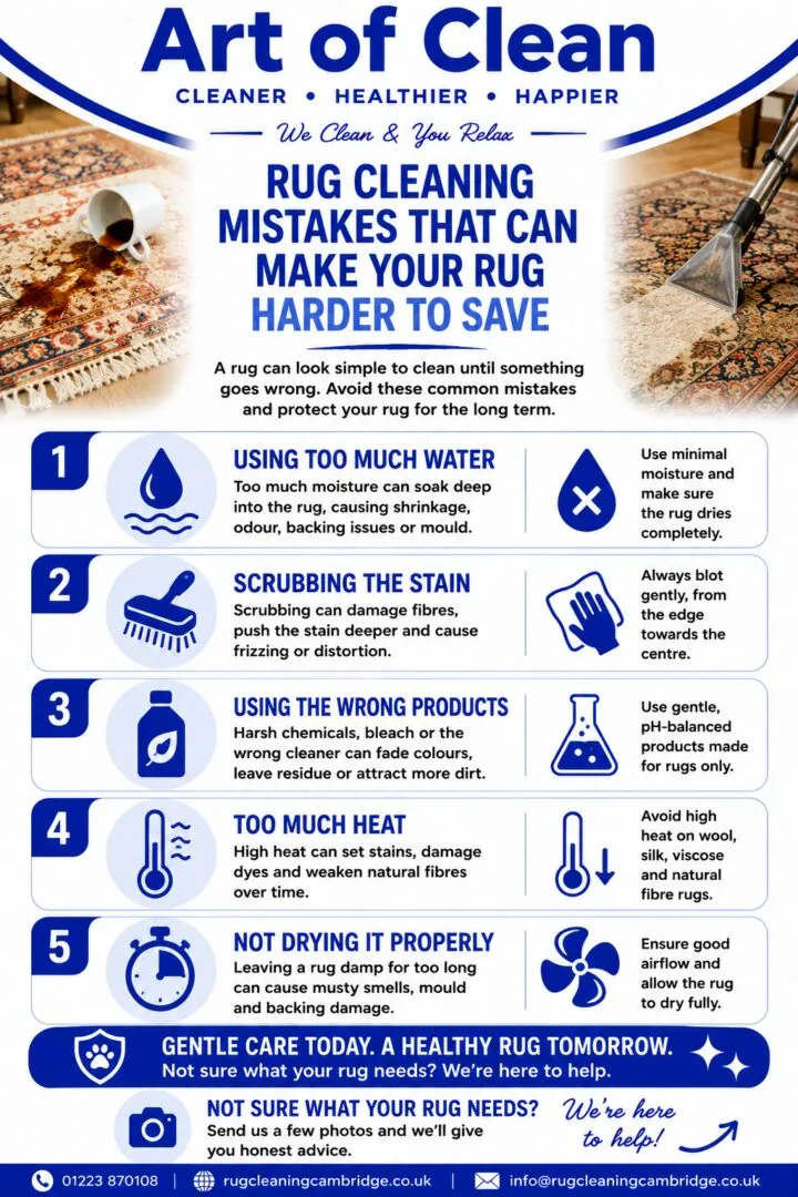 Can You Steam Clean a Rug Safely at Home info graphic