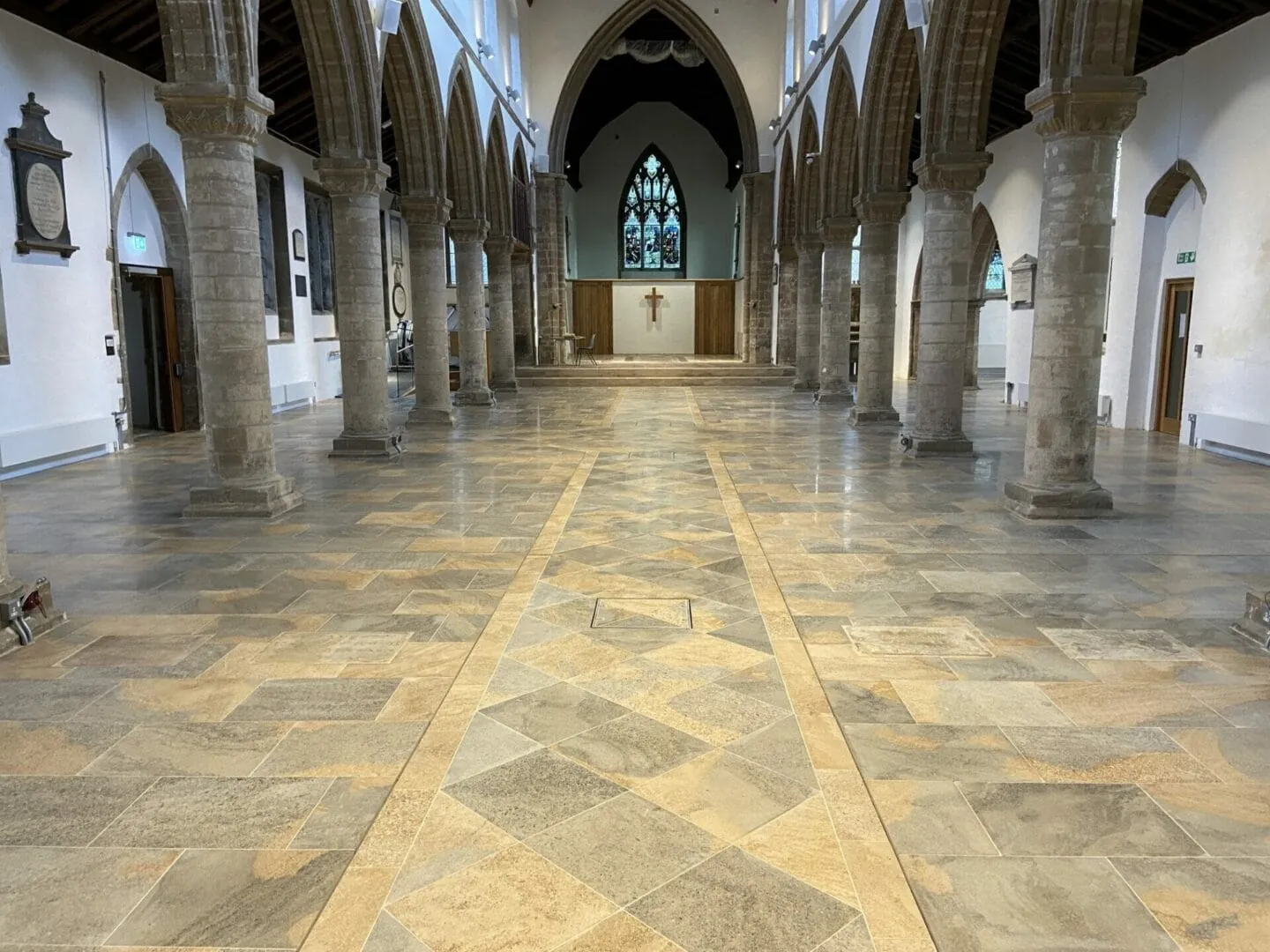 Working for God – Circles on a stone floor.